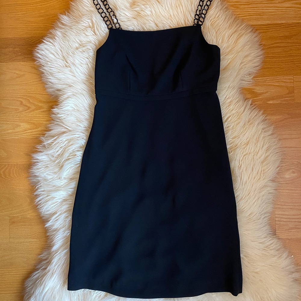 David Warren women’s black beaded strap cocktail dress size 6